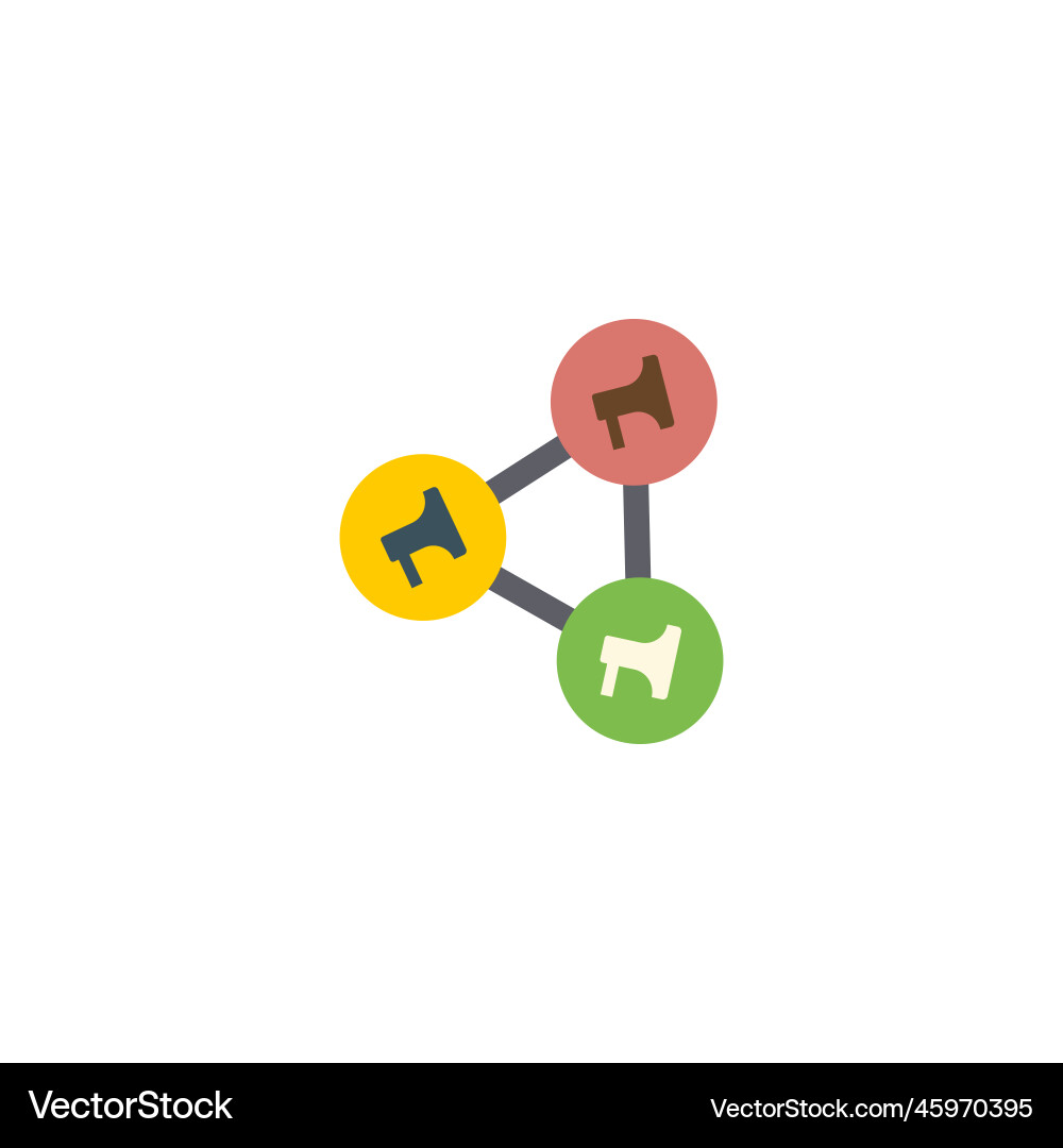 Advertising networks creative icon from social Vector Image