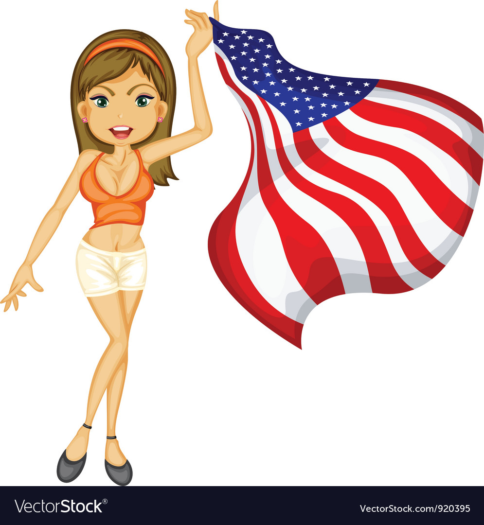 American woman Royalty Free Vector Image - VectorStock