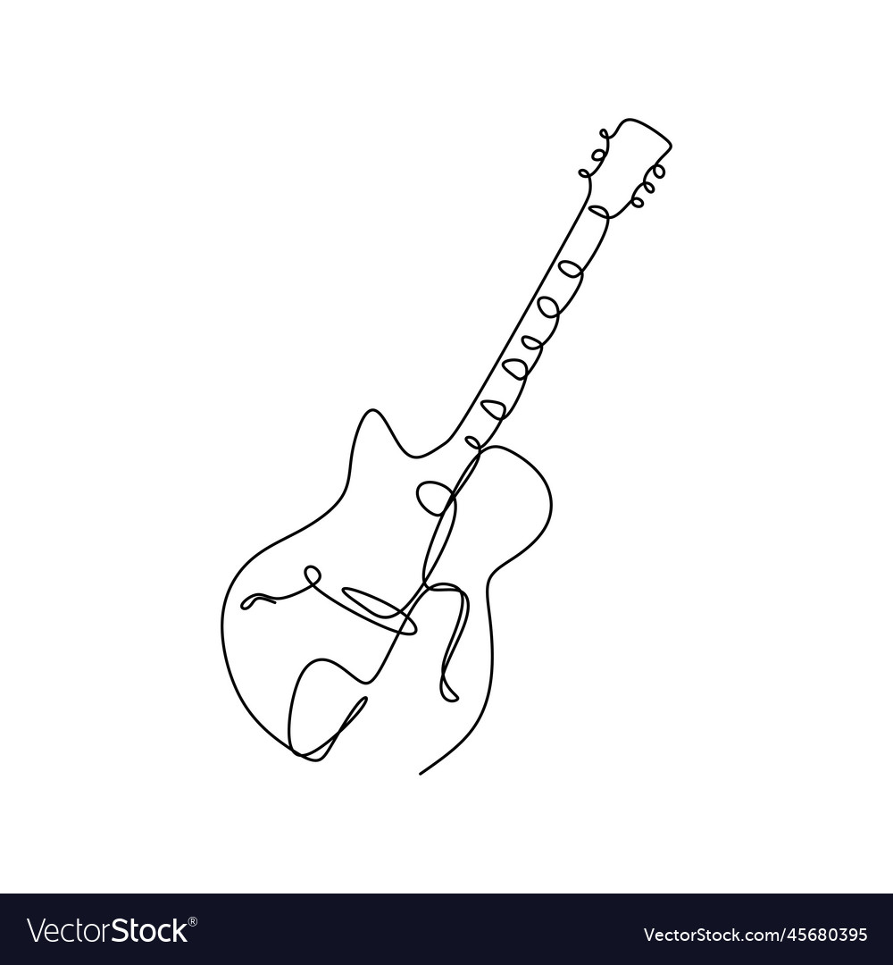 Continuous line drawing of a jazz instrument Vector Image