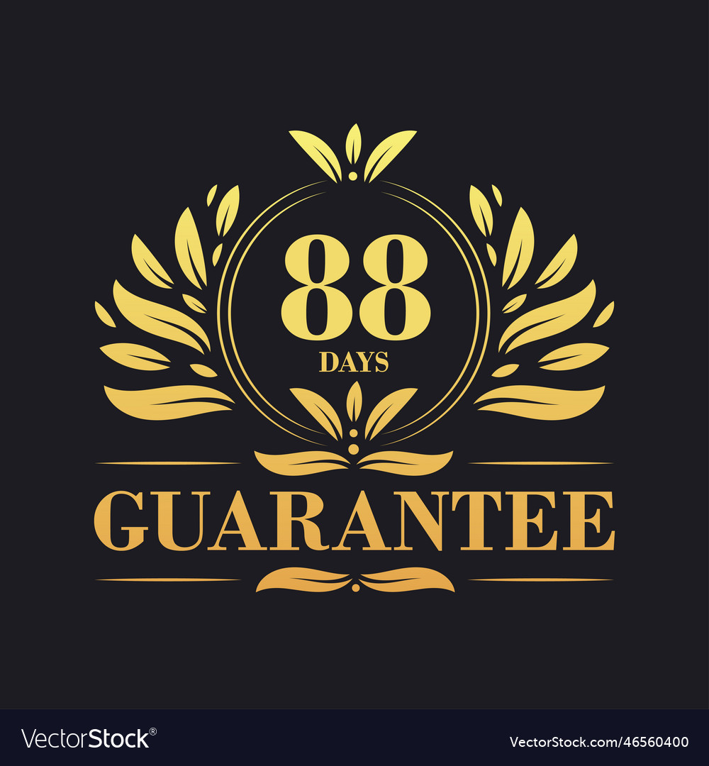 88 days guarantee logo days guarantee sign Vector Image