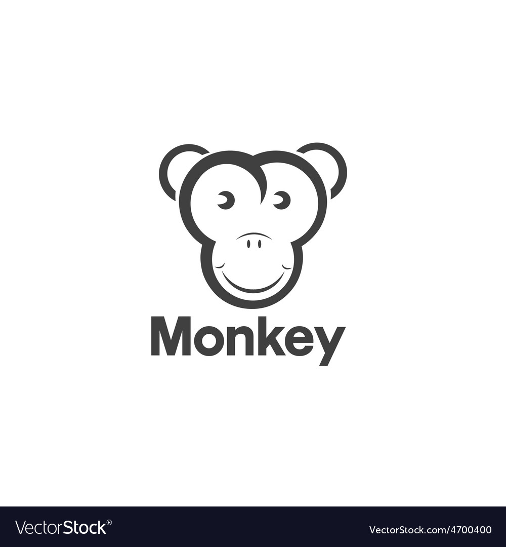 Design template of an monkey Royalty Free Vector Image