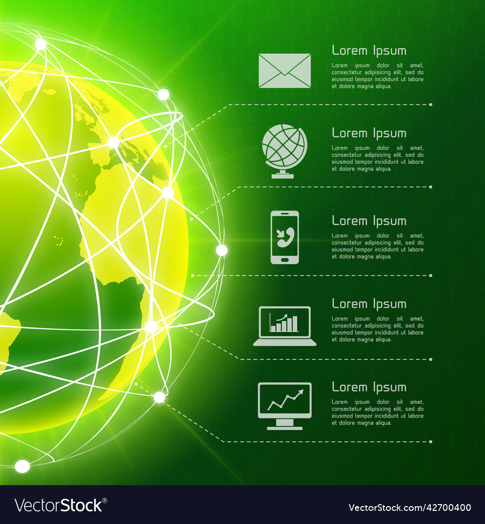 Network green background