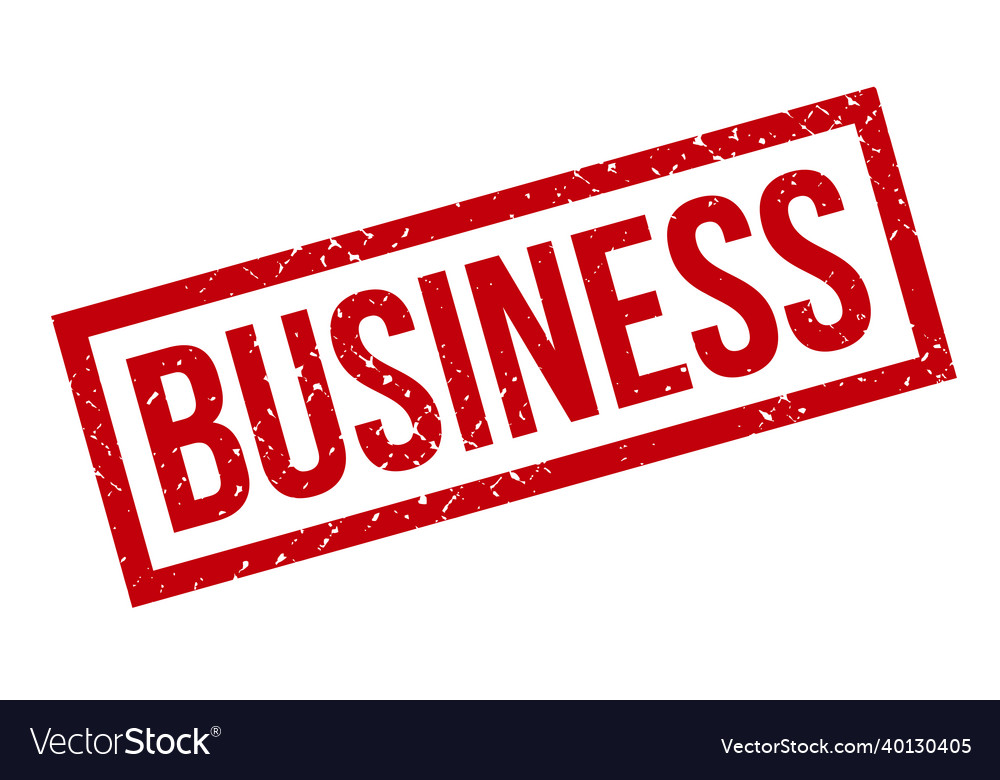 Business Rubber Stamp Red Rubber Grunge Royalty Free Vector