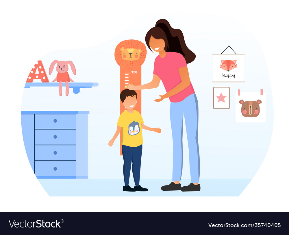 Child s height measurements Royalty Free Vector Image