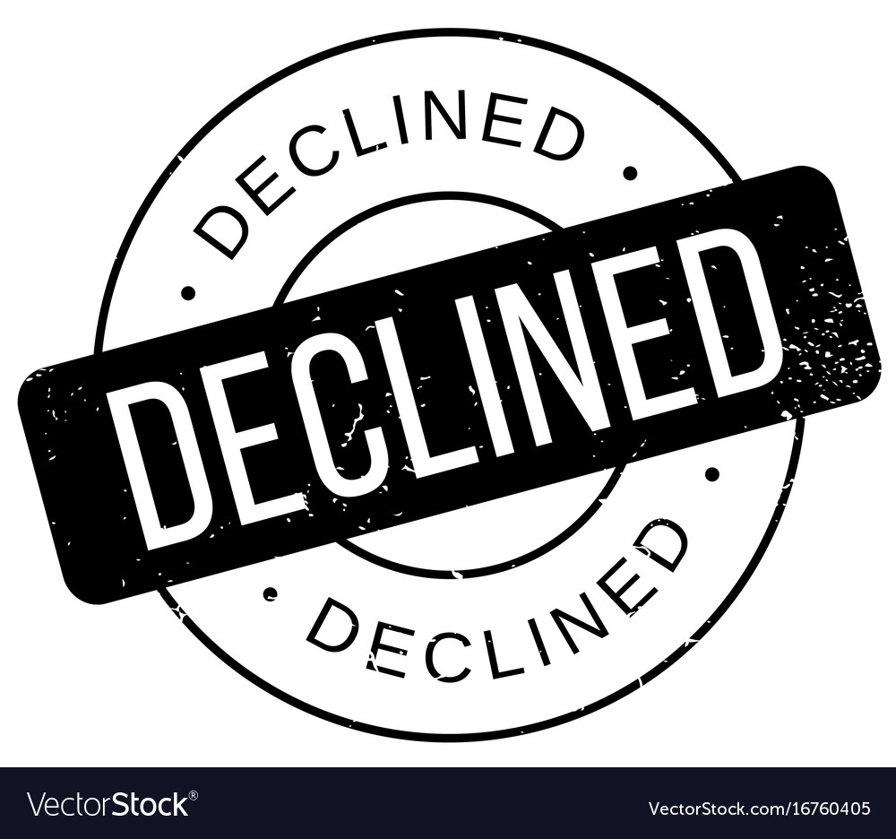 Declined Rubber Stamp Royalty Free Vector Image