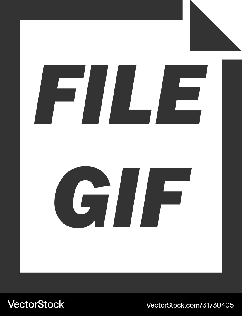 Gif file icon flat Royalty Free Vector Image - VectorStock