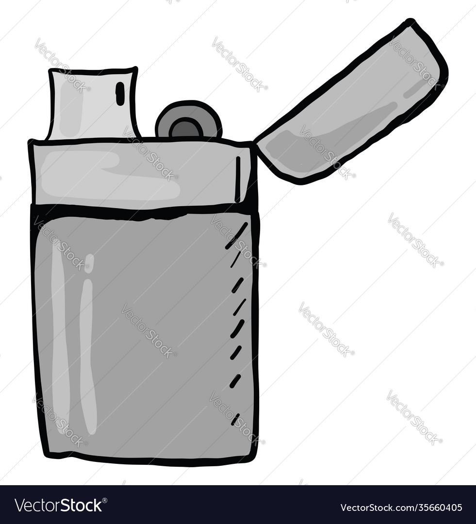 Little grey lighter on white background Royalty Free Vector