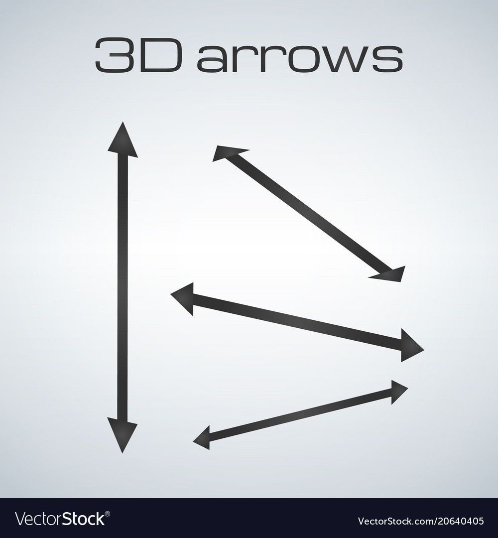 Simple double sided arrows in different Royalty Free Vector
