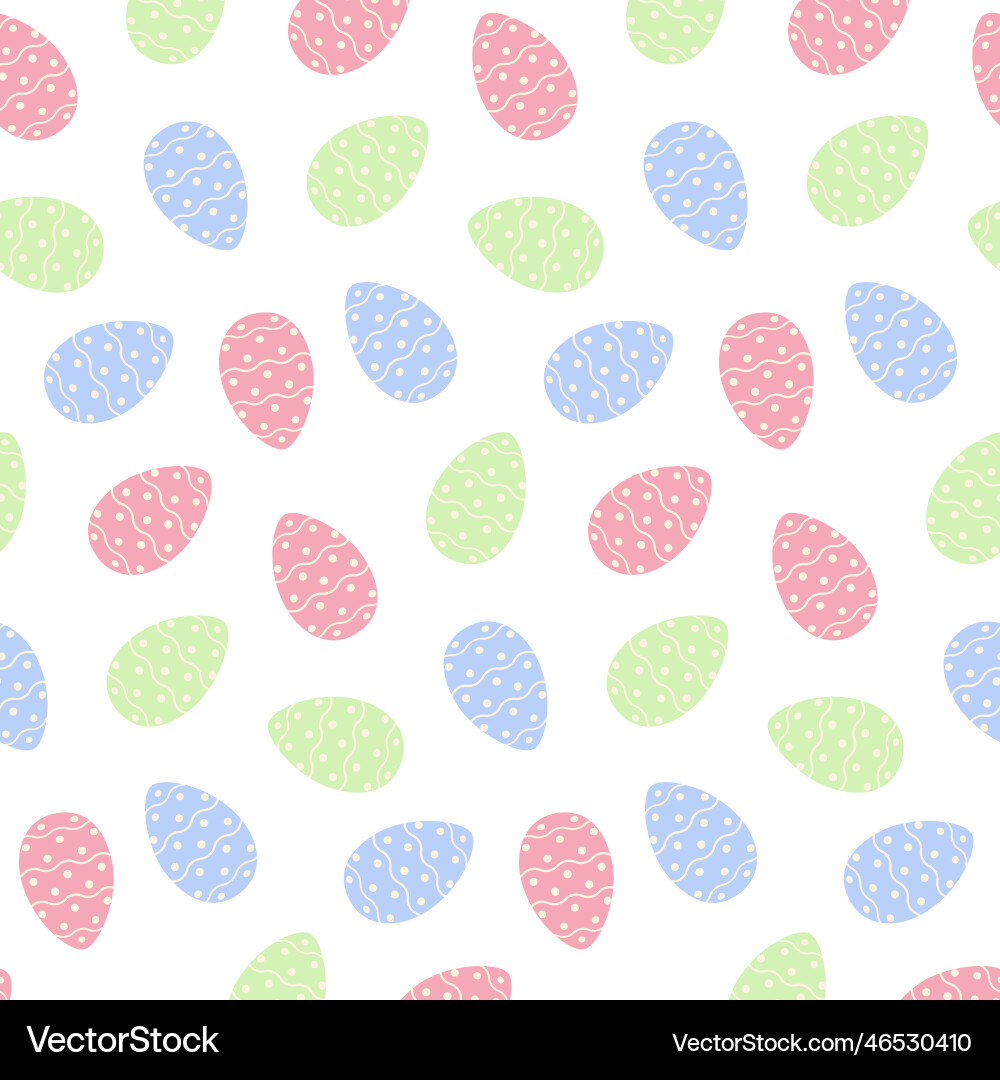 Easter seamless pattern with colorful easter eggs Vector Image