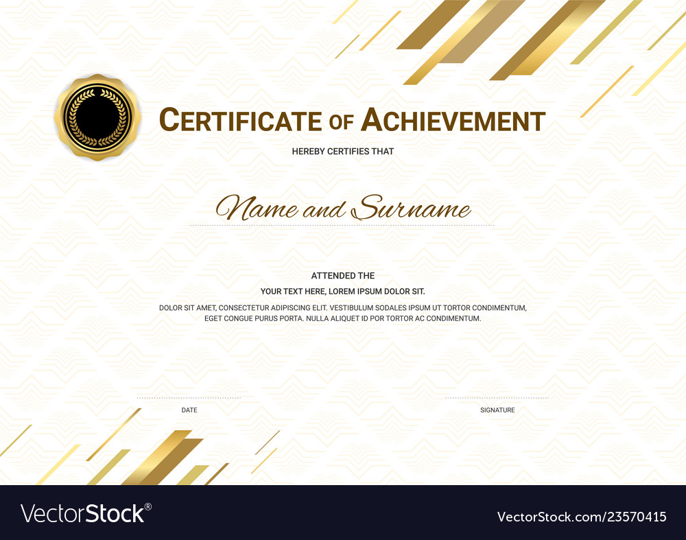 Certificate template in sport theme with Vector Image