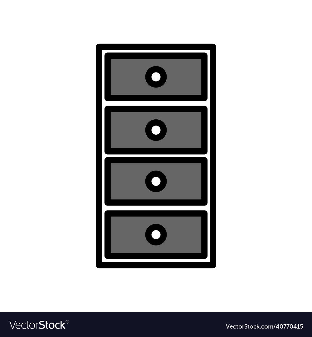 Graphic Of Cabinet Icon Royalty Free Vector Image