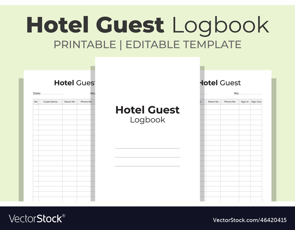 hotel-guest-logbook-kdp-interior-royalty-free-vector-image