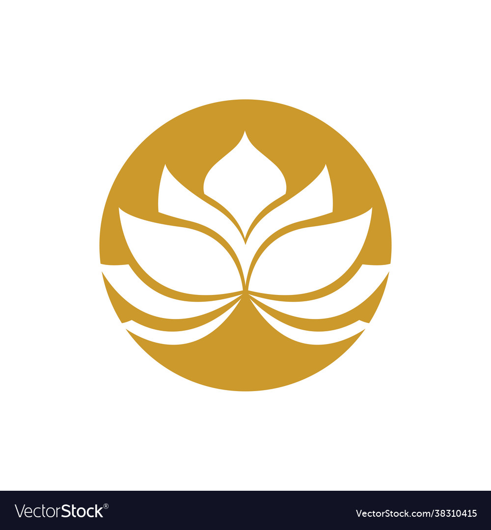 Lotus flowers design logo template Royalty Free Vector Image