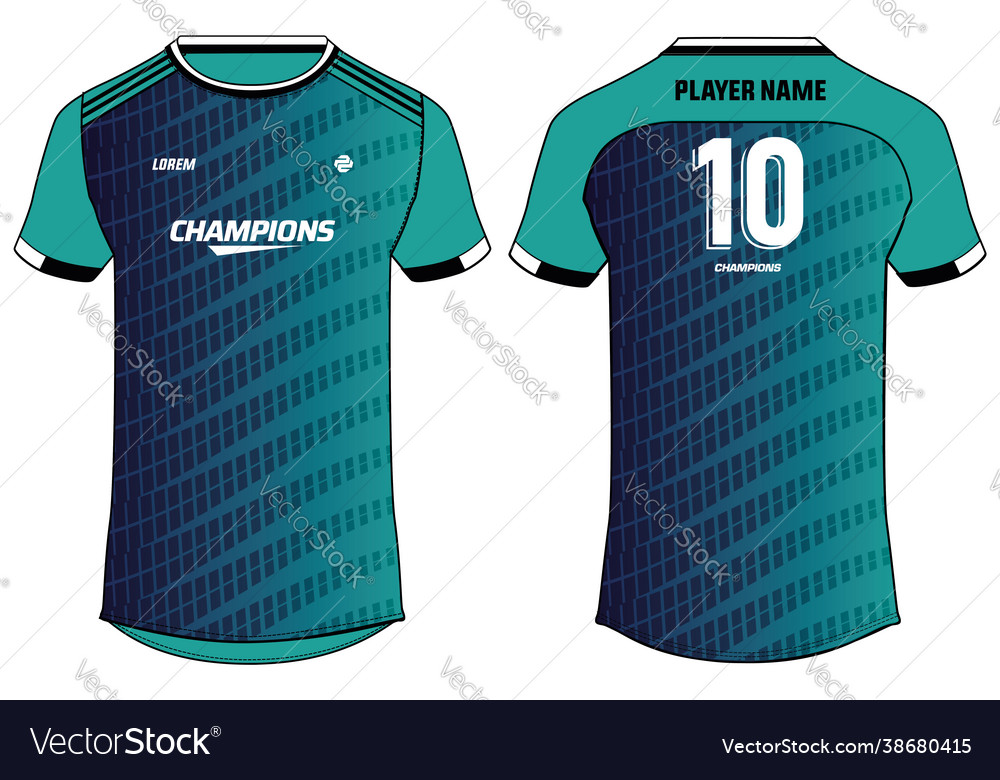 Sports Jersey T Shirt Design Concept Template Vector Image