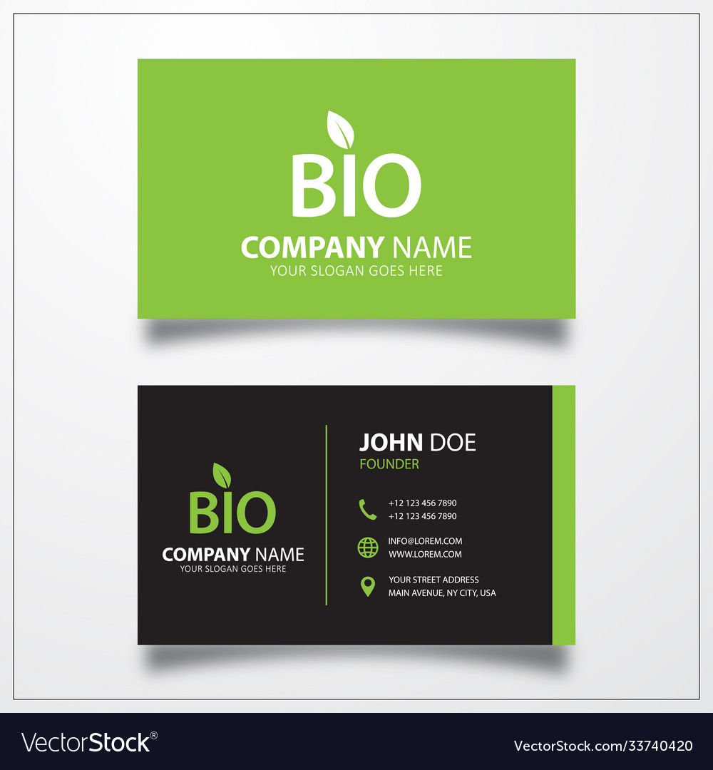 Bio icon business card template Royalty Free Vector Image With Regard To Bio Card Template