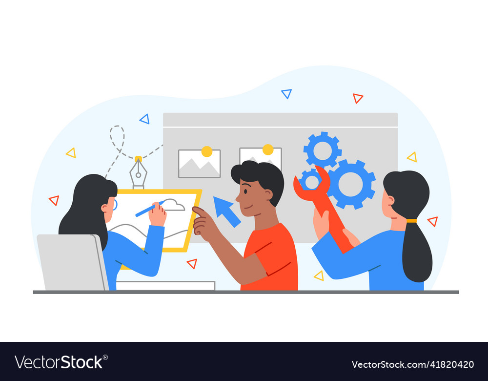 Design and development Royalty Free Vector Image