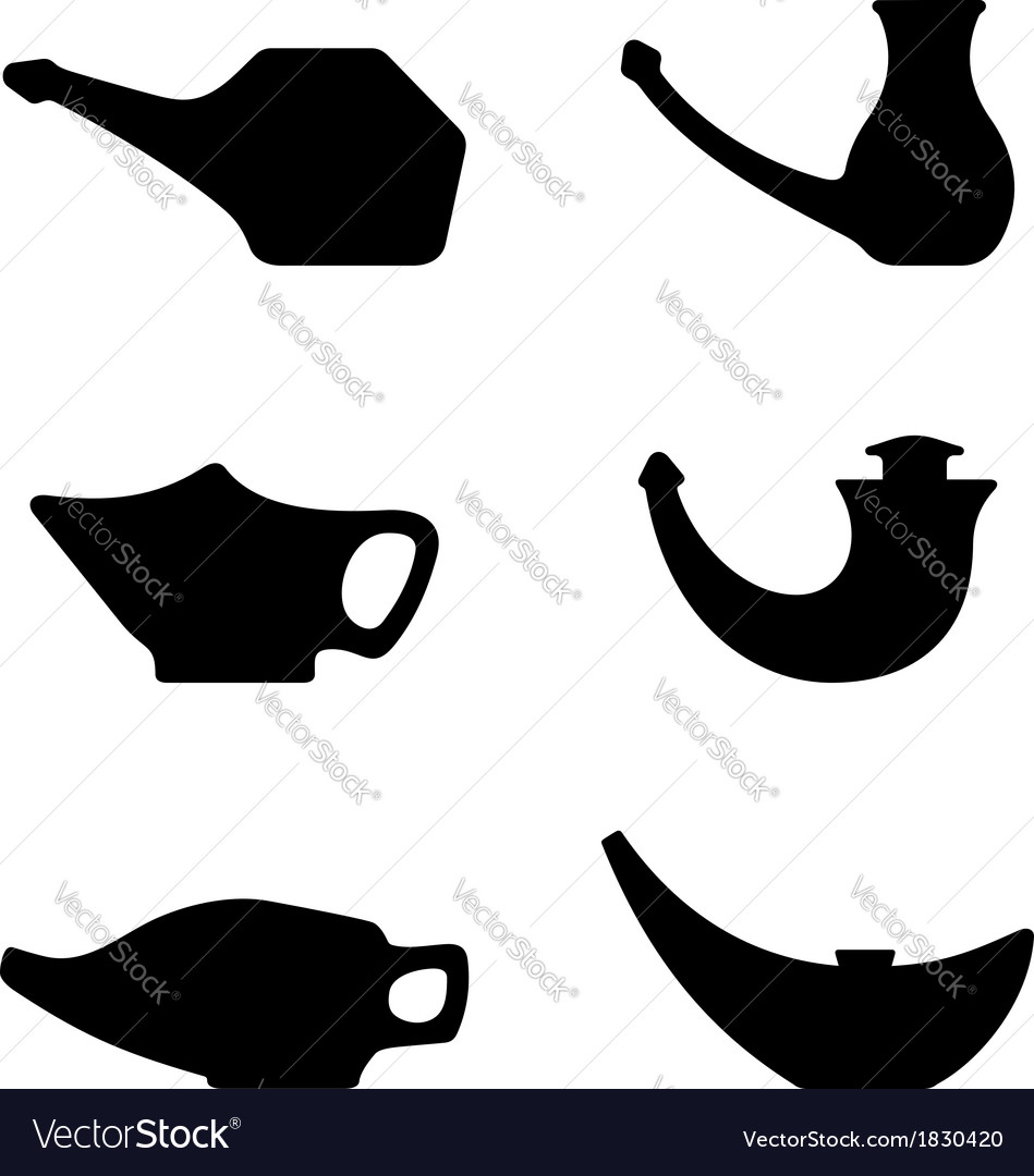Neti pots Royalty Free Vector Image - VectorStock Neti pots Royalty Free Vector Image - VectorStock