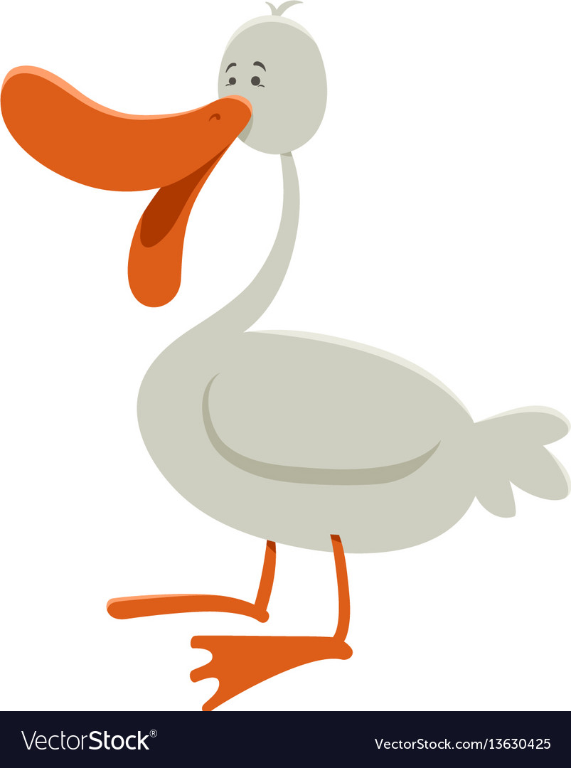 Goose farm animal character Royalty Free Vector Image