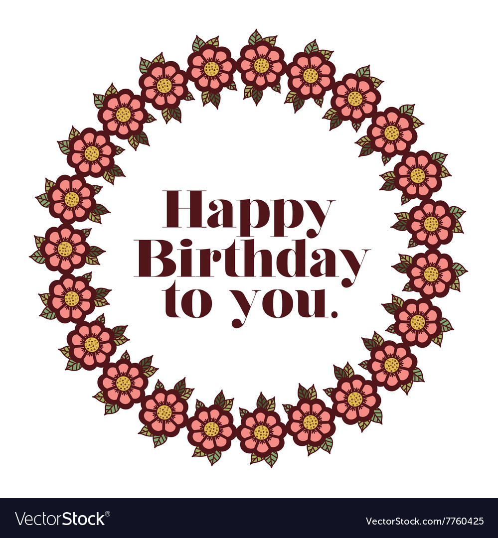 Happy birthday to you design Royalty Free Vector Image