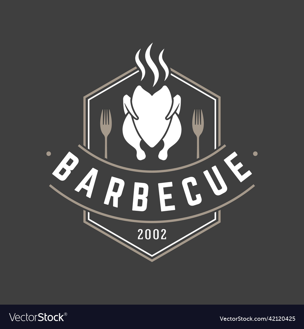 Restaurant logo template object vector image Restaurant logo template object