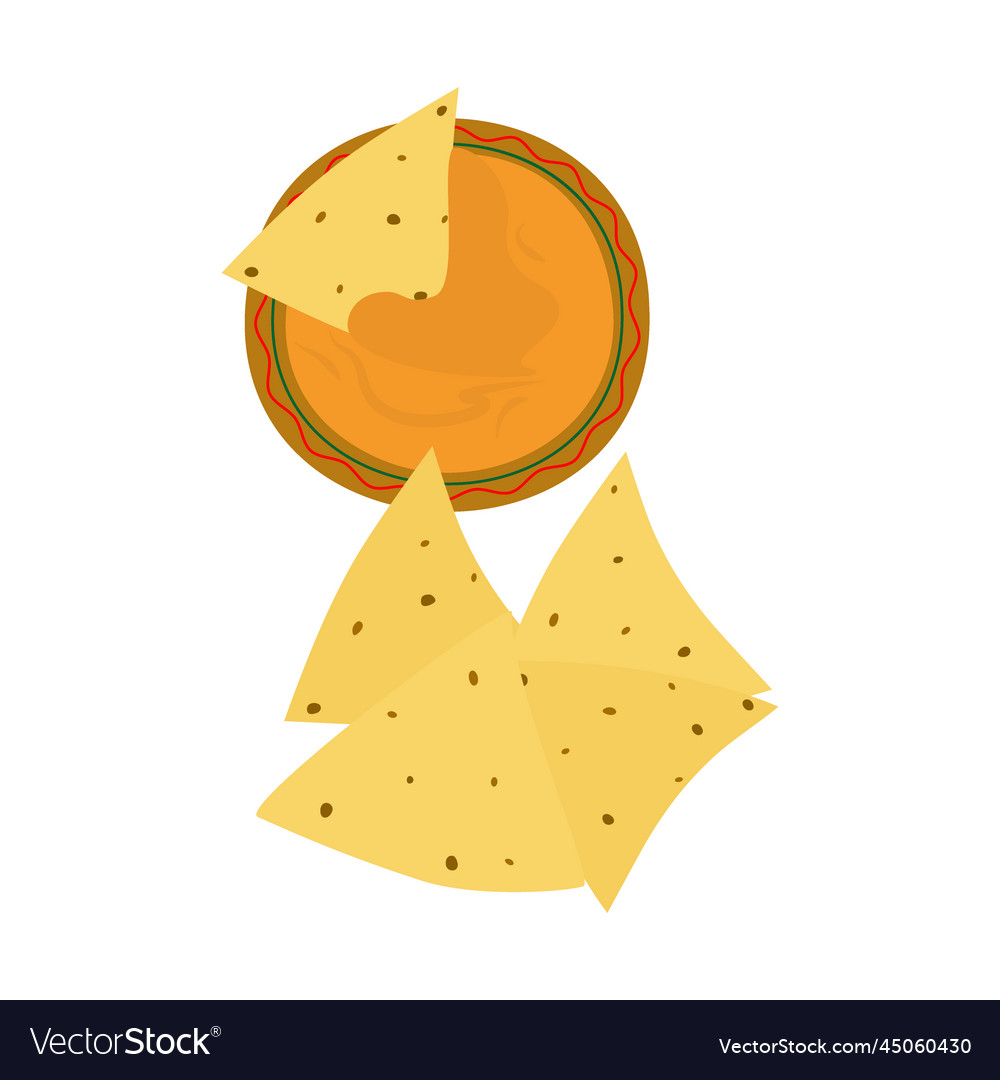 A pile of mexican cornmeal based nacho chips Vector Image A pile of mexican cornmeal based nacho chips Vector Image