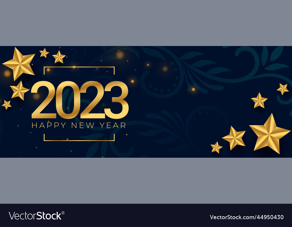 Happy new year 2023 occasion banner Royalty Free Vector