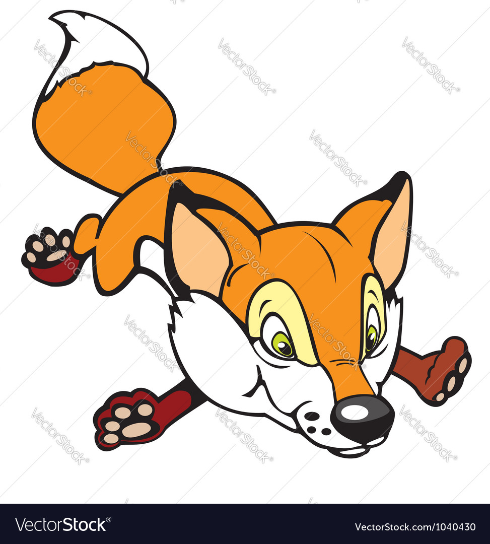 Jumping little fox Royalty Free Vector Image - VectorStock