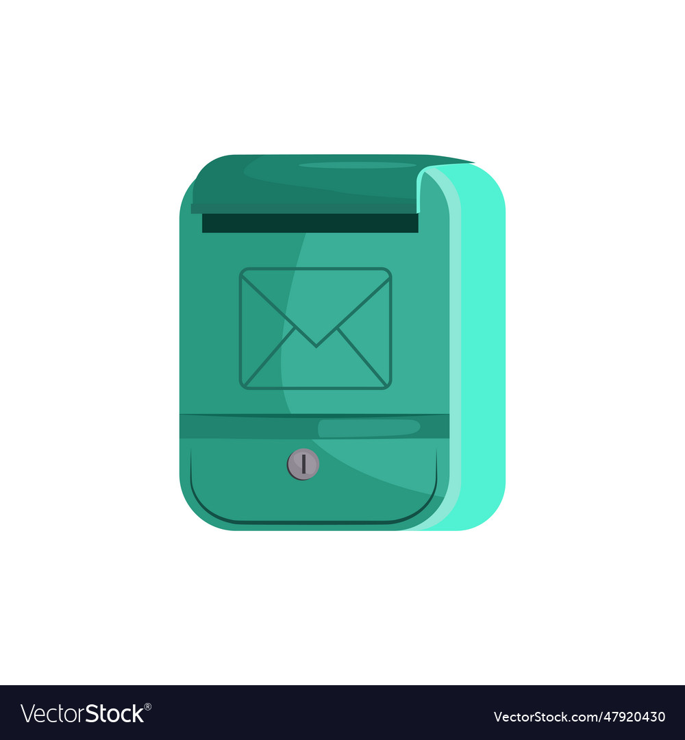 Modern mailbox with key hole Royalty Free Vector Image