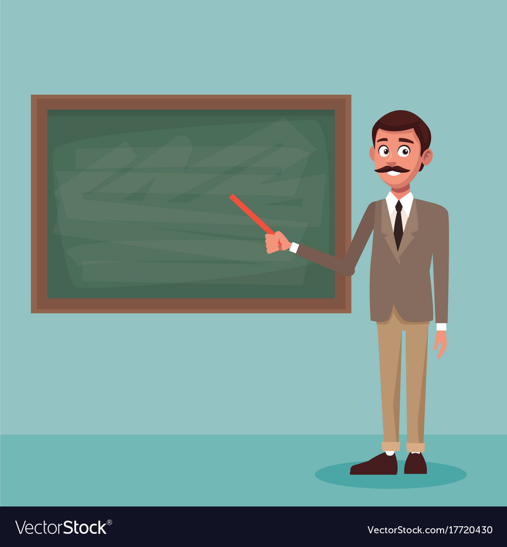 Teacher in classroom Royalty Free Vector Image