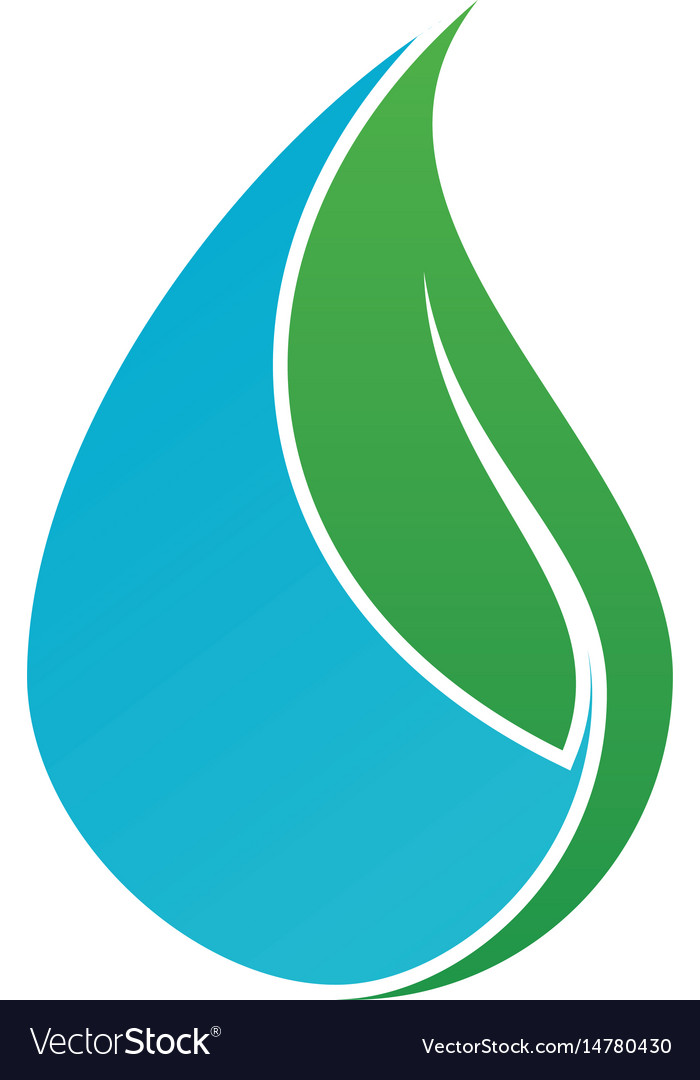 Water drop leaf ecology abstract logo image Vector Image