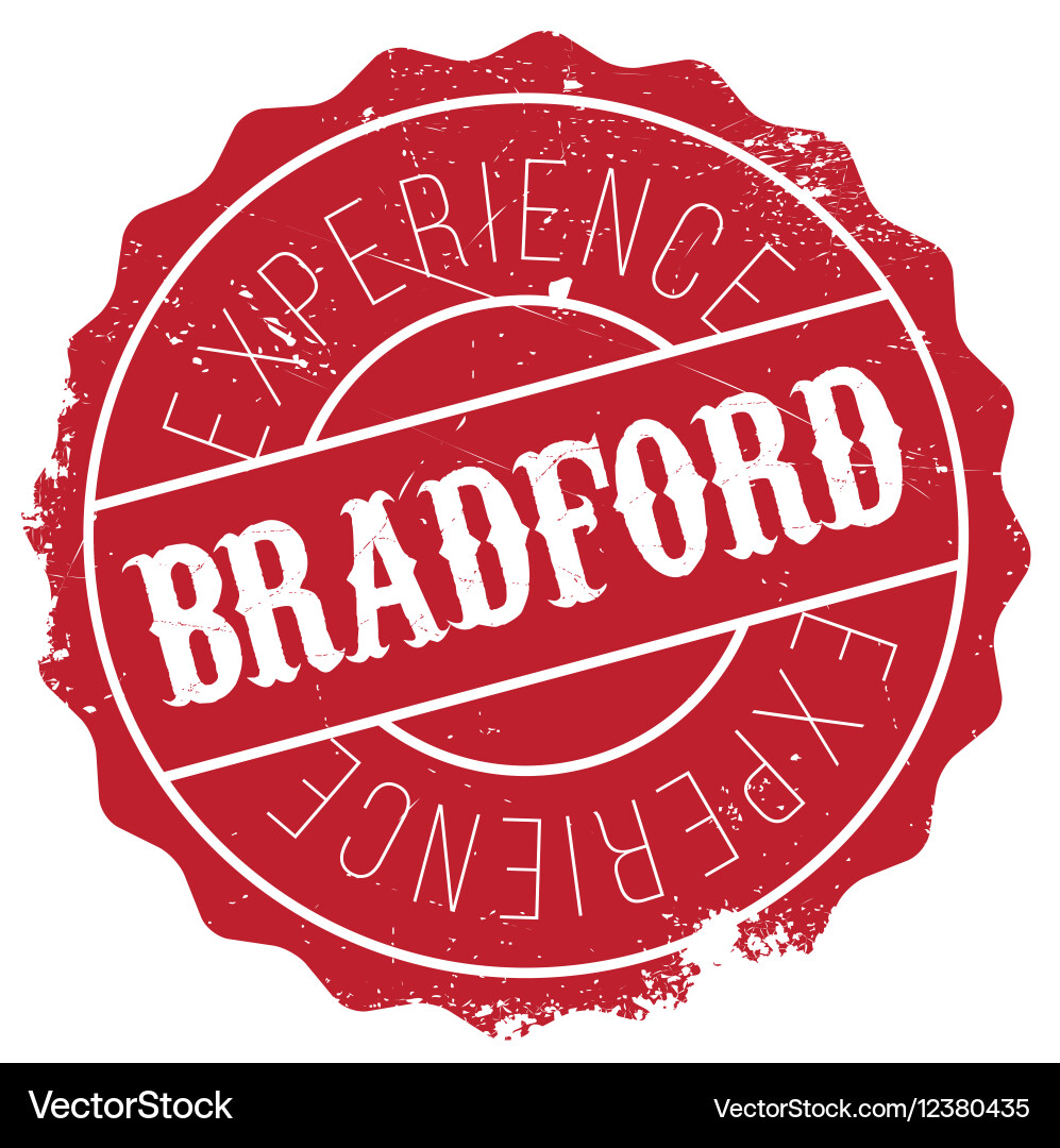 Bradford stamp rubber grunge Royalty Free Vector Image