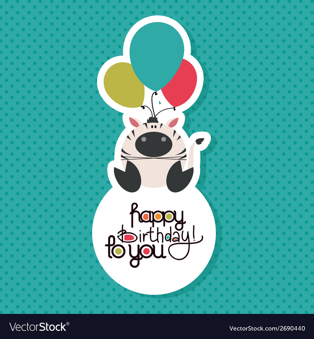 Abstract happy birthday background with special Vector Image