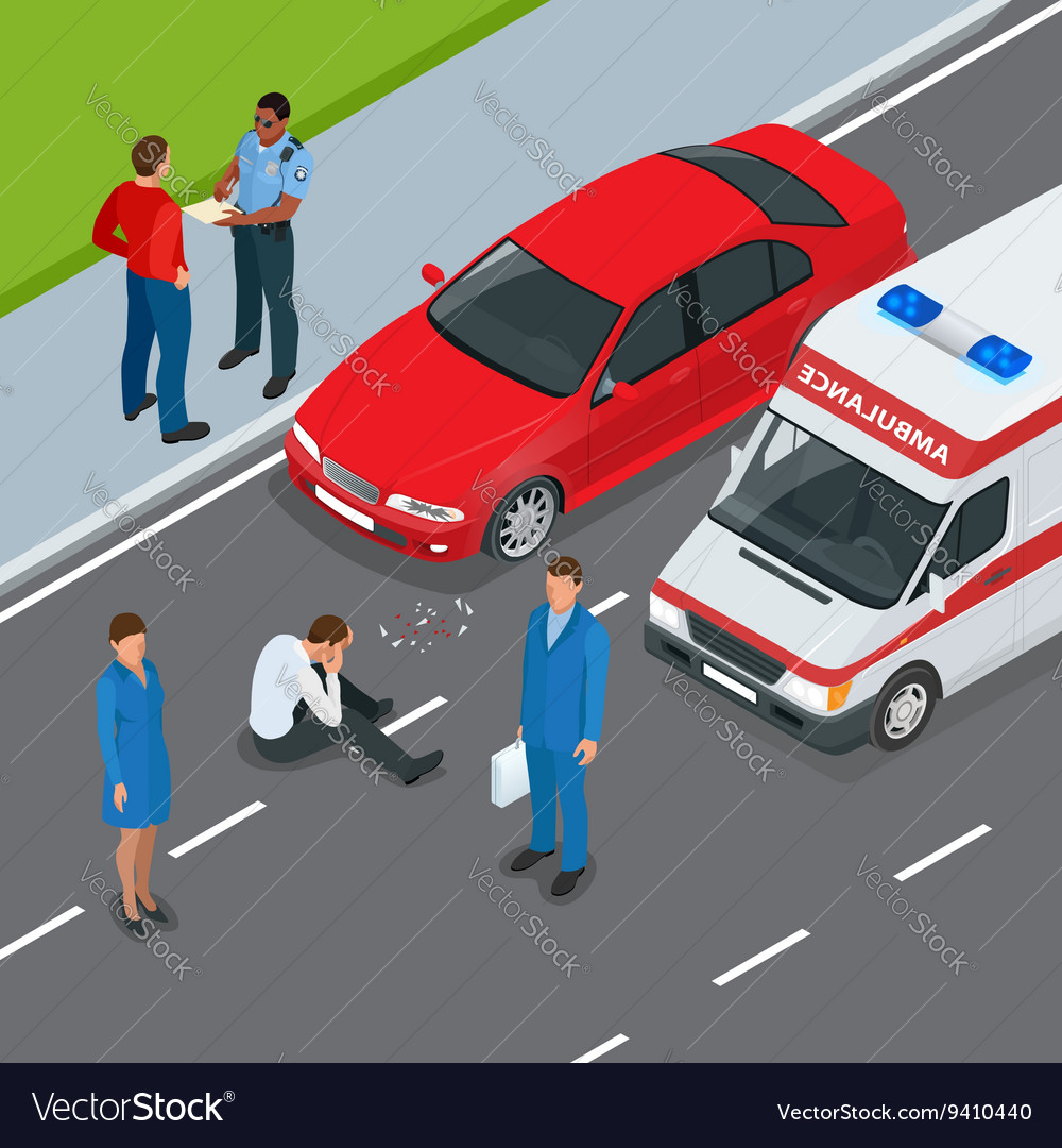 Premium Vector  Crosswalk accident flat vector illustration