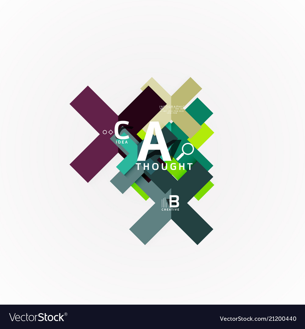 Geometric Design Abstract Option Infographics Vector Image