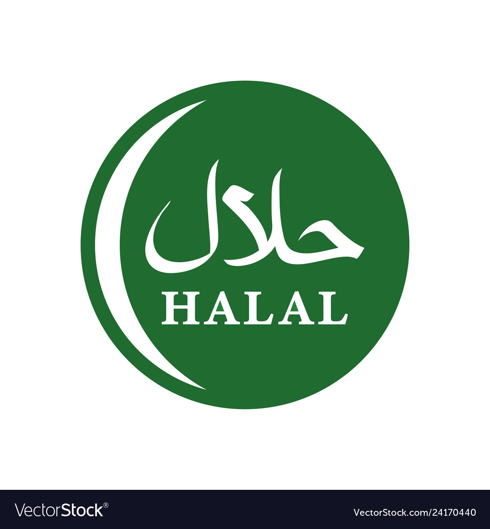 Halal Food Label Muslim Hallal Products Certified Vector Image Halal 1117