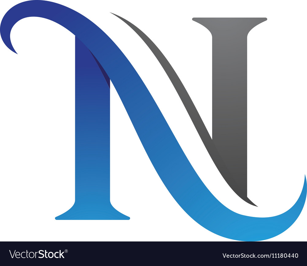 n letter logo template vector 11180440