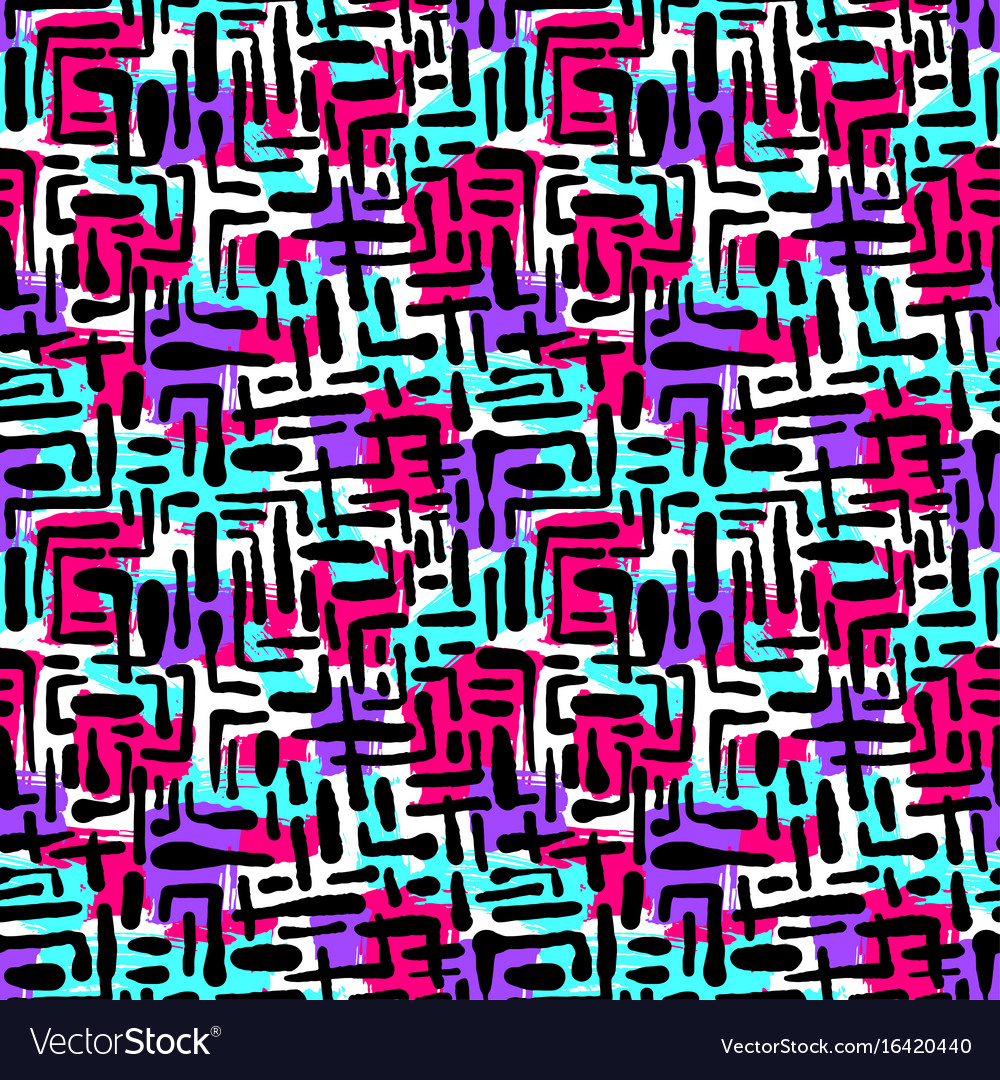 Seamless repeating textile ink brush strokes Vector Image