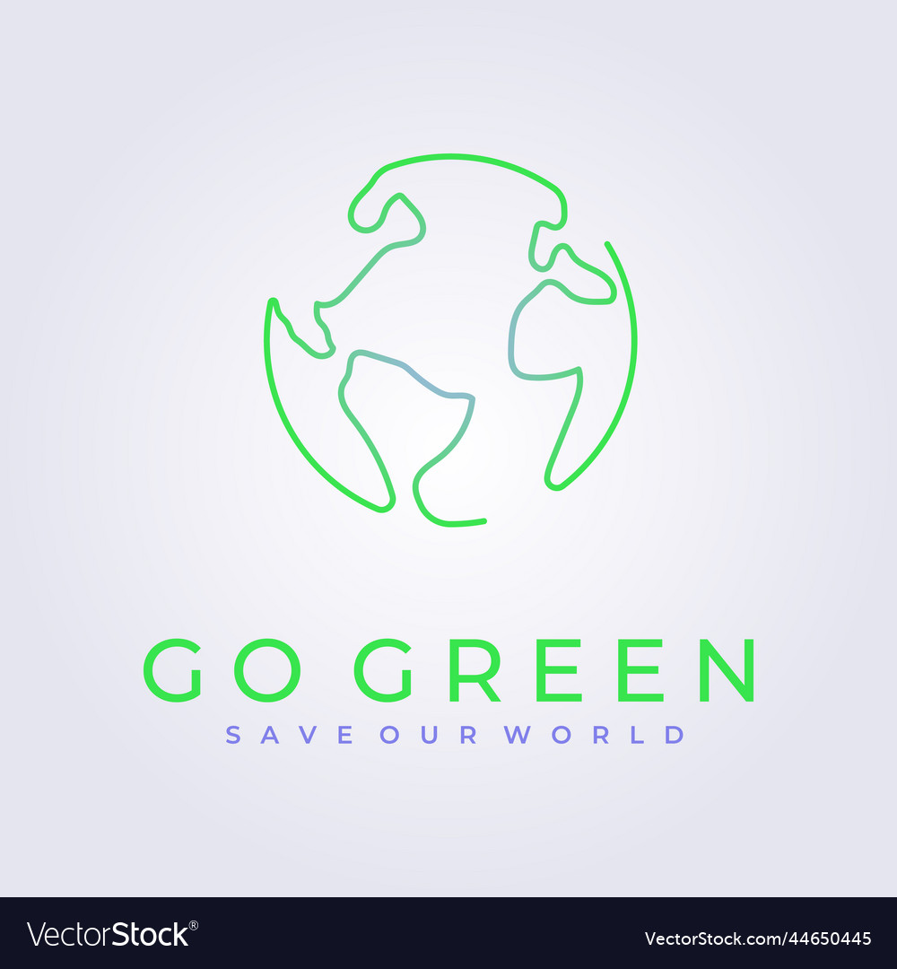 Go green saving the world logo icon template Vector Image