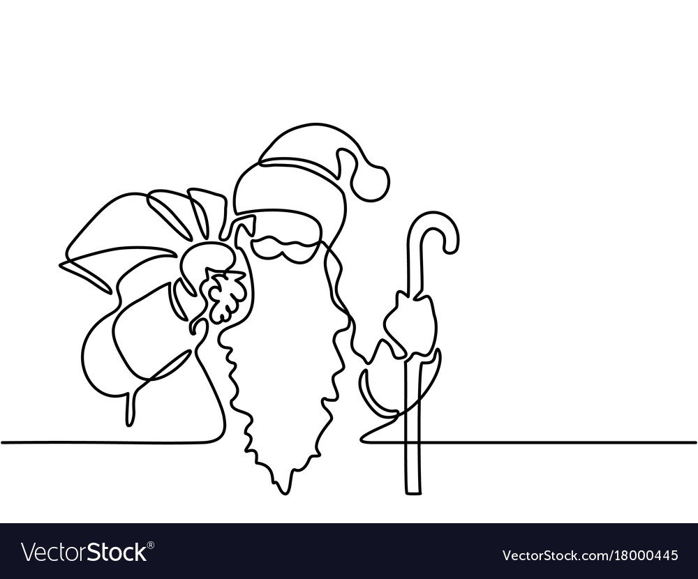 Santa claus with gift bag Royalty Free Vector Image