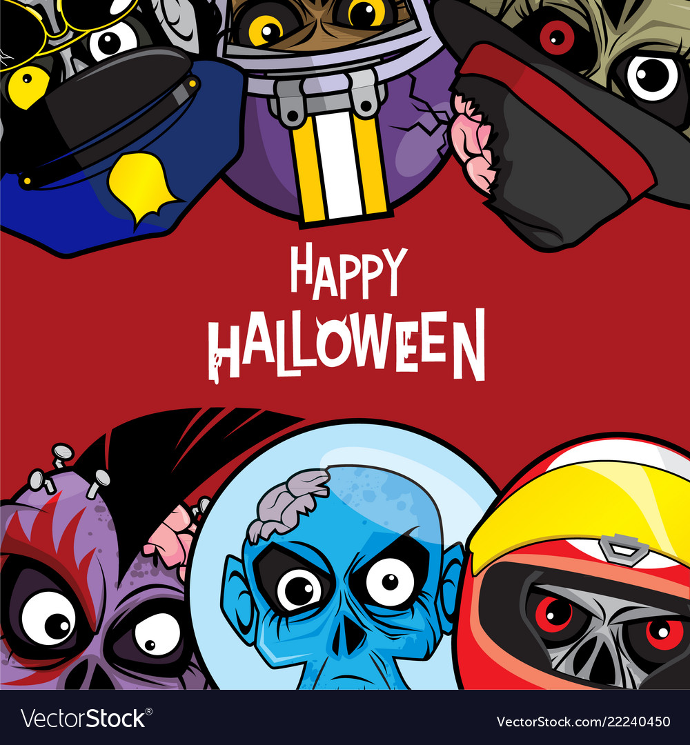 Halloween Background With Zombie Theme Vector Image Halloween Background With Zombie Theme Vector Image