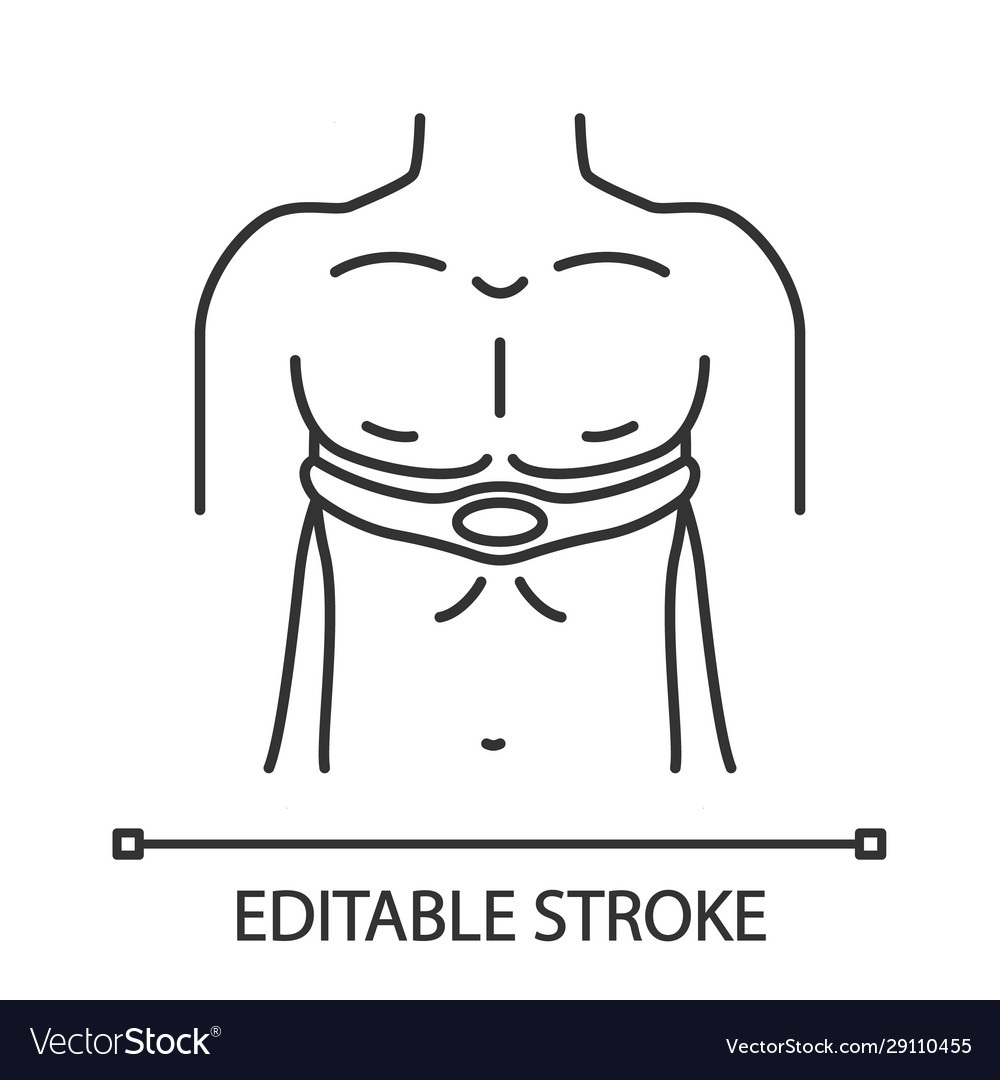 Electrical muscle stimulator linear icon Vector Image