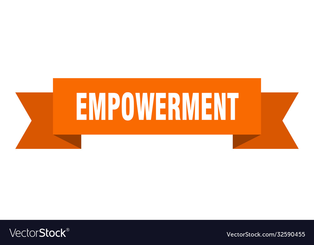 Empowerment ribbon paper band banner Royalty Free Vector