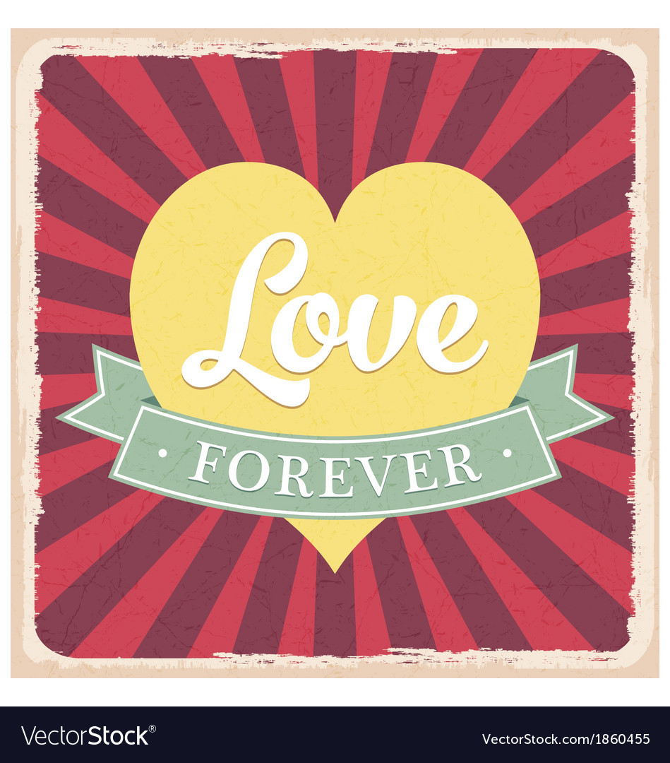 Old vintage valentine greeting card Royalty Free Vector