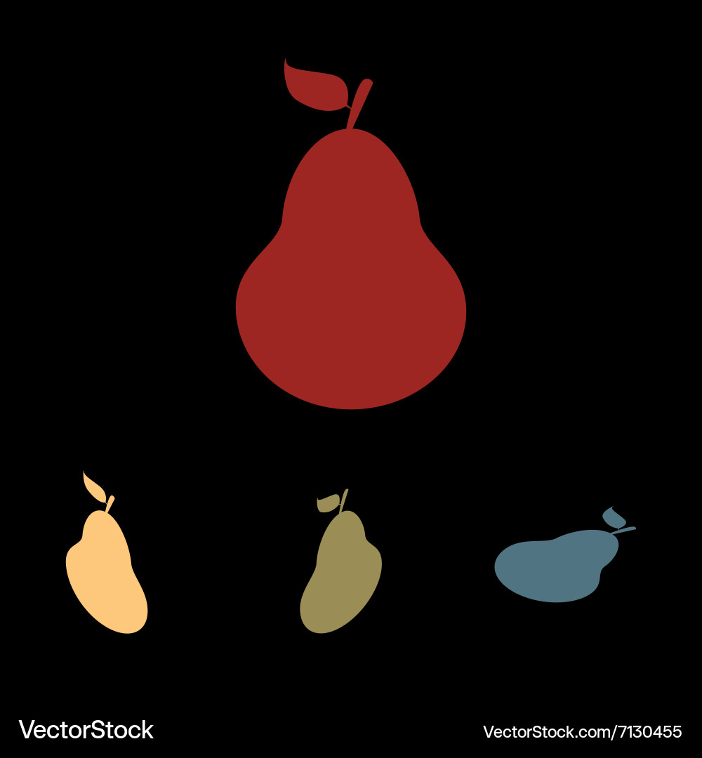 Pear icon set Royalty Free Vector Image - VectorStock