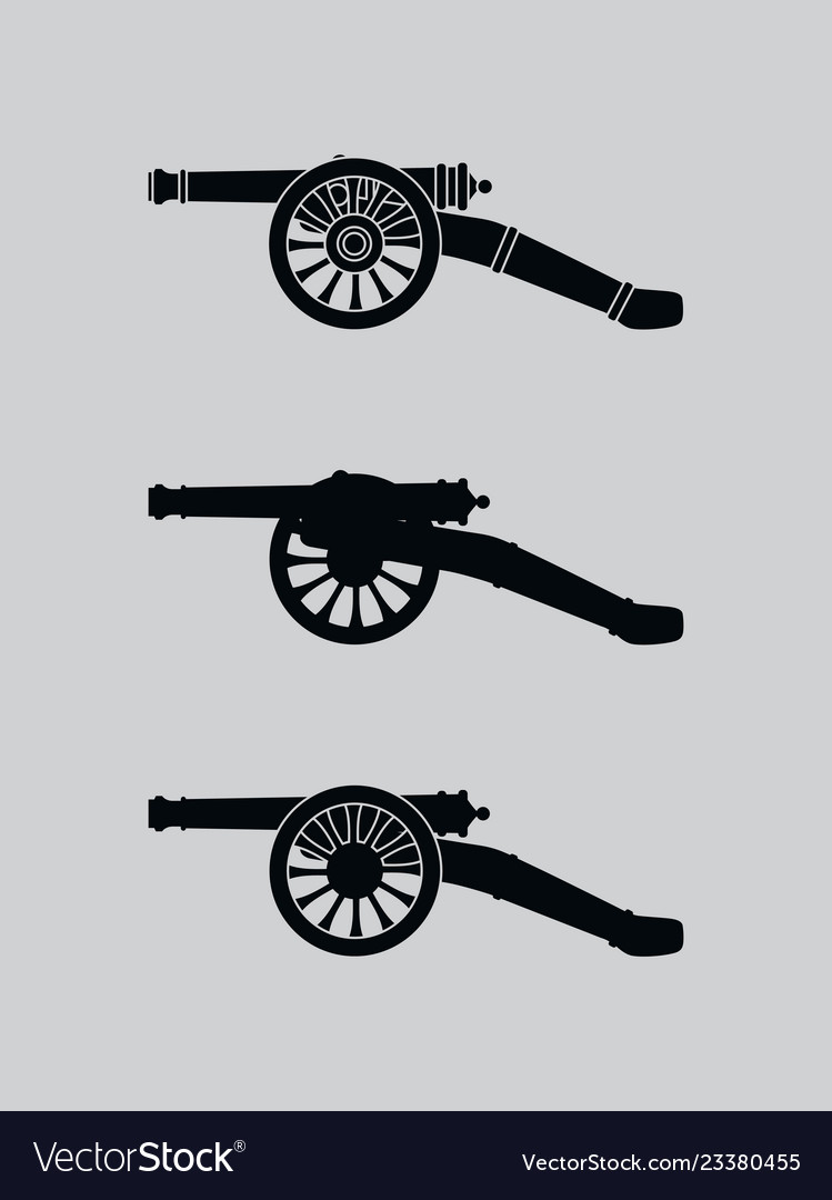 Retro cannon Royalty Free Vector Image - VectorStock