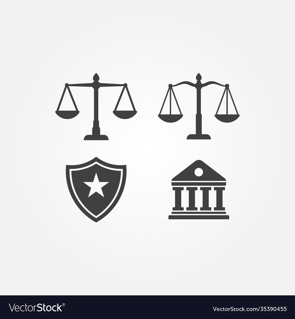 Set law firm icon Royalty Free Vector Image - VectorStock Set law firm icon Royalty Free Vector Image - VectorStock
