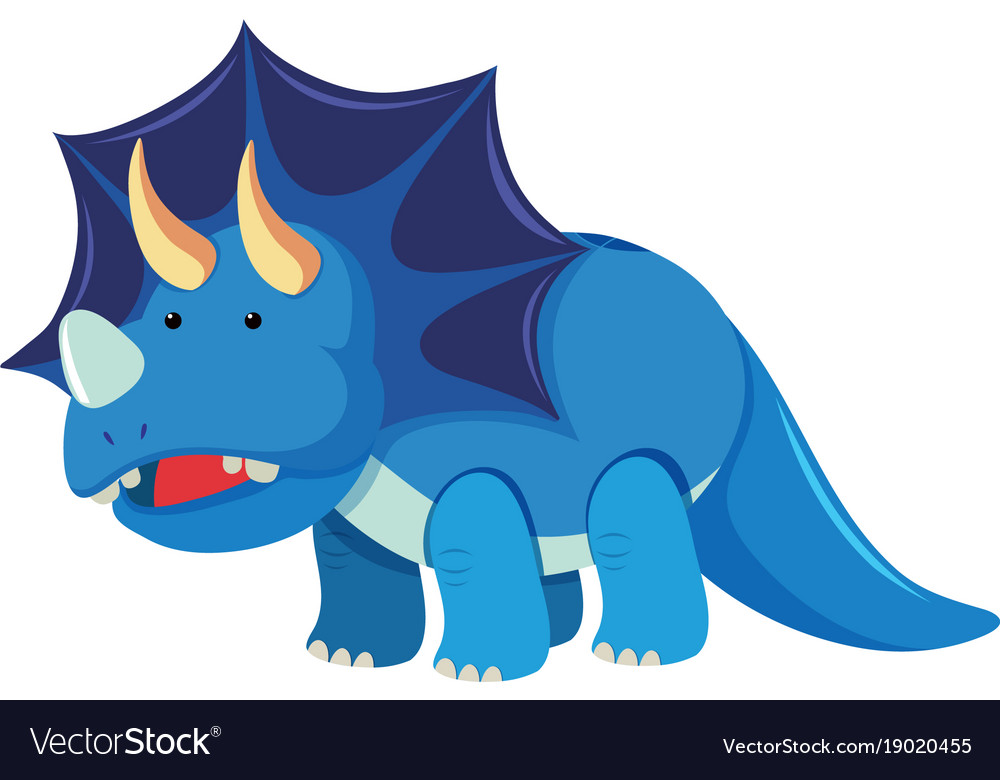 Triceratops with three horns Royalty Free Vector Image Triceratops with three horns Royalty Free Vector Image