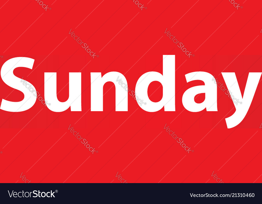 Blank sunday date Royalty Free Vector Image - VectorStock