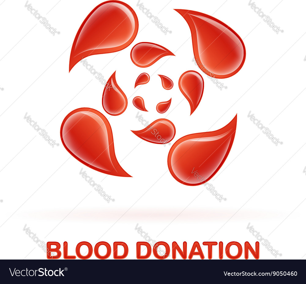 Blood donation logo Royalty Free Vector Image - VectorStock