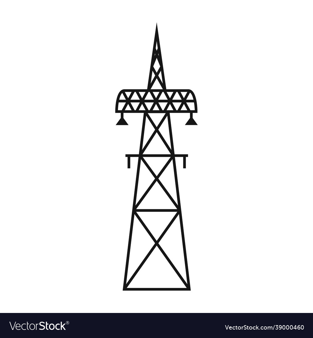 Electric tower Royalty Free Vector Image - VectorStock